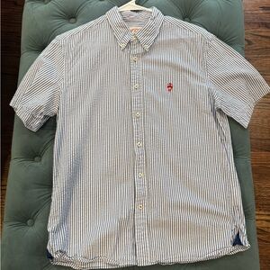Brooks Brothers Blue and White Striped Casual Shirt